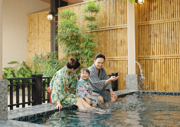 Soak in the mineral rich waters of Thanh Thuy hot springs
