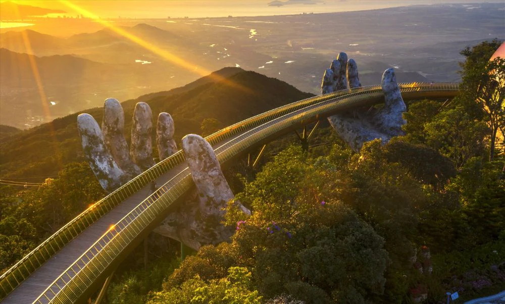 Walk among the clouds on Da Nang’s iconic Golden Bridge