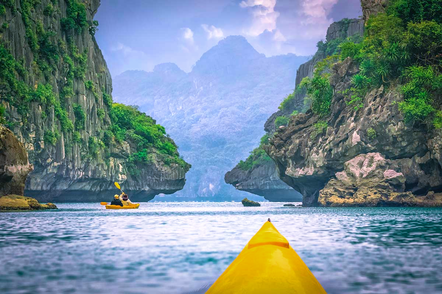 Kayak your way through the limestone wonders of Ha Long Bay