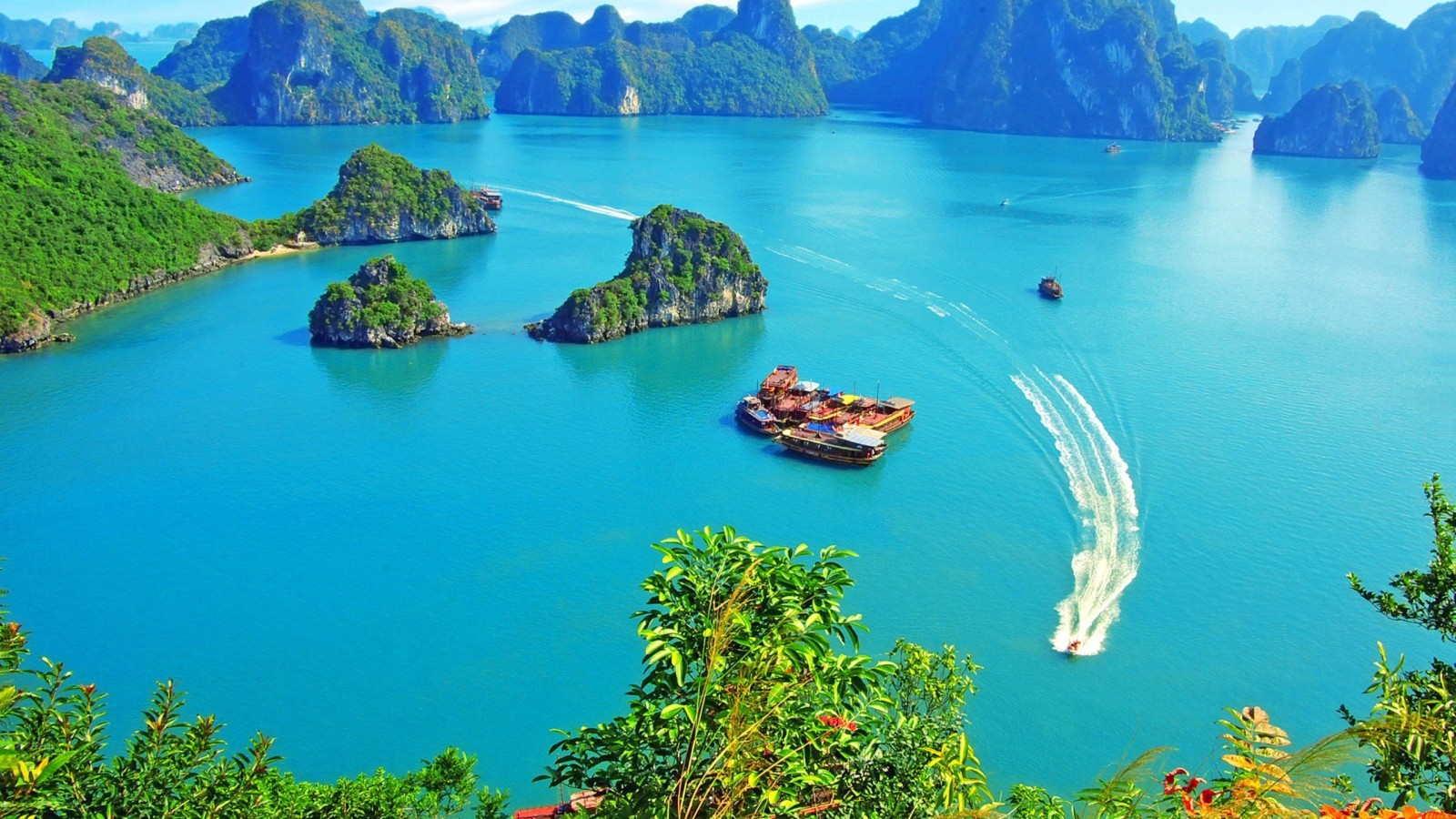 Cruise through the emerald waters and limestone karsts of Lan Ha Bay